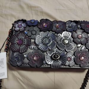 Coach dinky with crystal rose